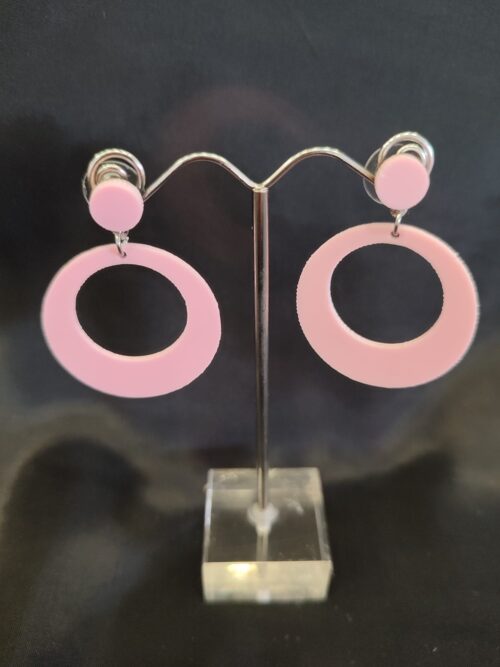 Aros niña rosa nude