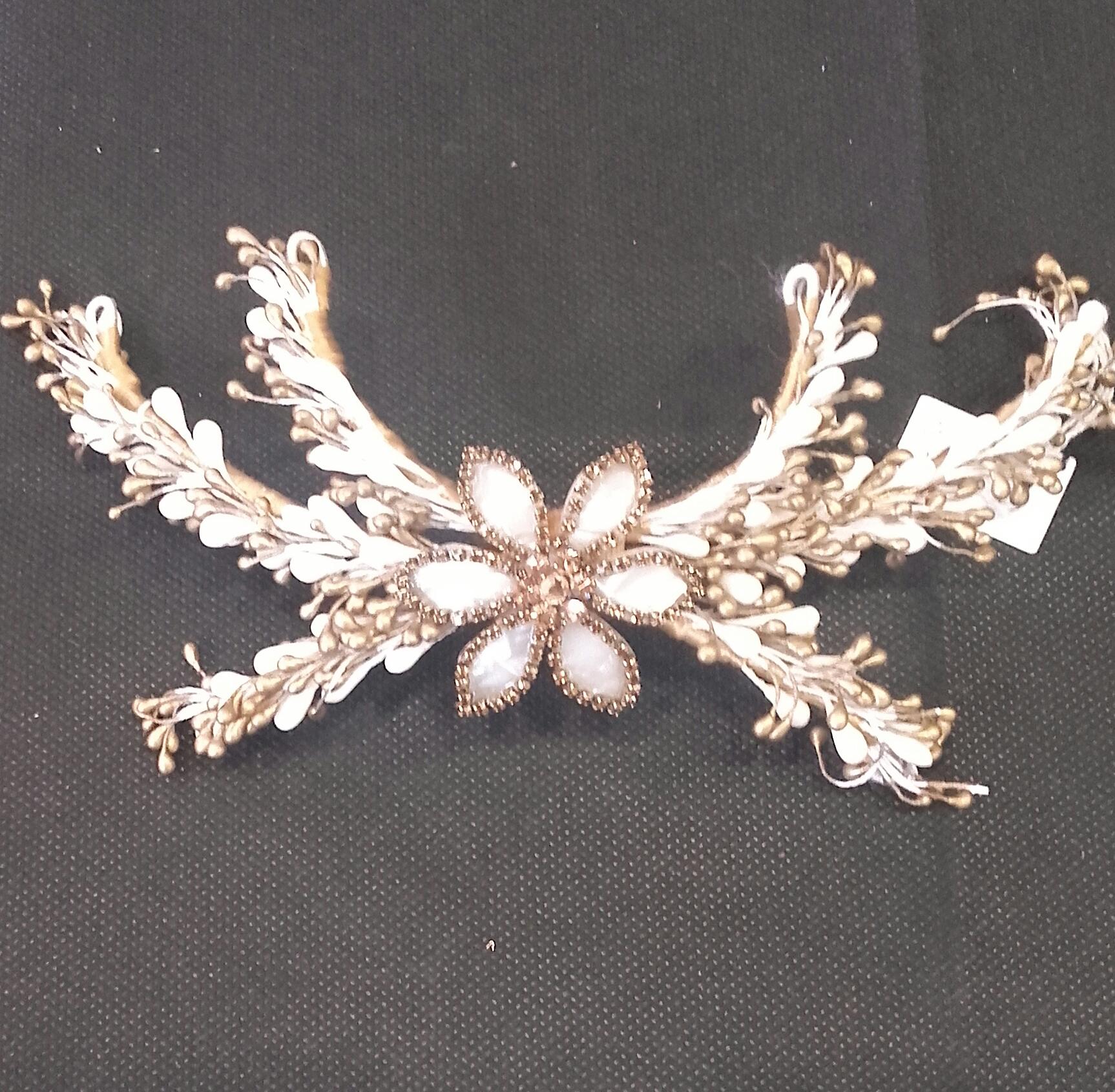 Tocado novia semilla aderezo