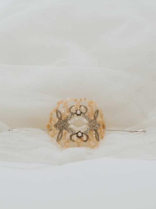 Pasador novia nácar neige